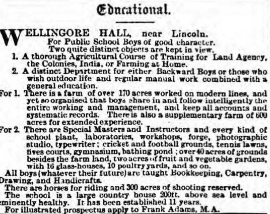Wellingore Hall (British Newspaper Archive)