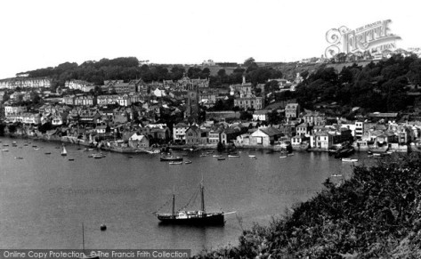 Fowey from Hall Walk c1950 (Francis Firth)