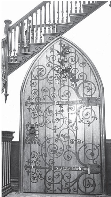 Chapel door made by William Haslam for 1851 Great Exhibition. Installed at Breadsall Priory in 1900 (Keith Pollard Photography)
