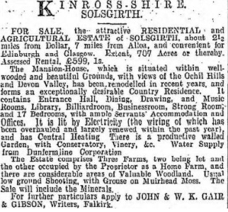 Auction - The Scotsman 12 Jun 1929