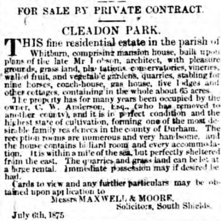 Shields Daily Gazette - Sat 10 Jul 1875 (BNA)