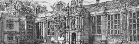 Kirby Hall - Inner Quadrangle - The Sketch - Feb 4 1882 (BNA)
