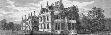 Kirby Hall - The Library Front - The Sketch - Feb 4 1882 (BNA)