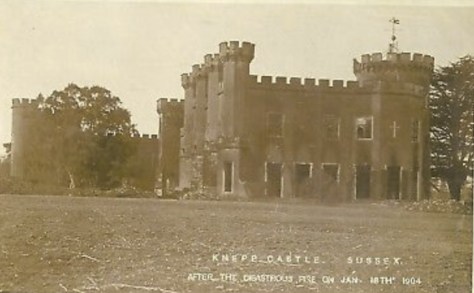 Knepp Castle - Postcard from 1904 (eBay)