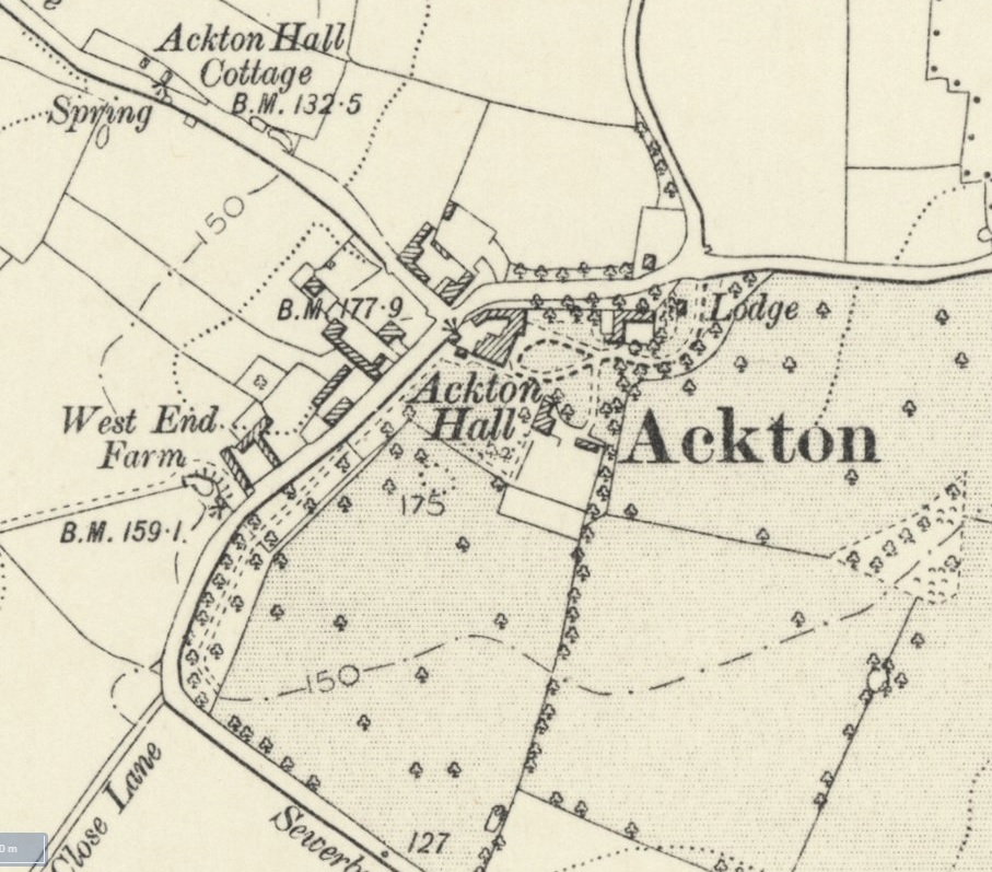 Ackton Hall Map - NLS
