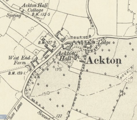 Ackton Hall Map - NLS